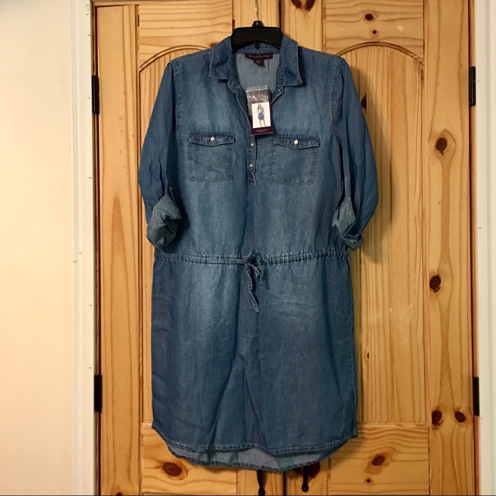 Denim Drawstring dress